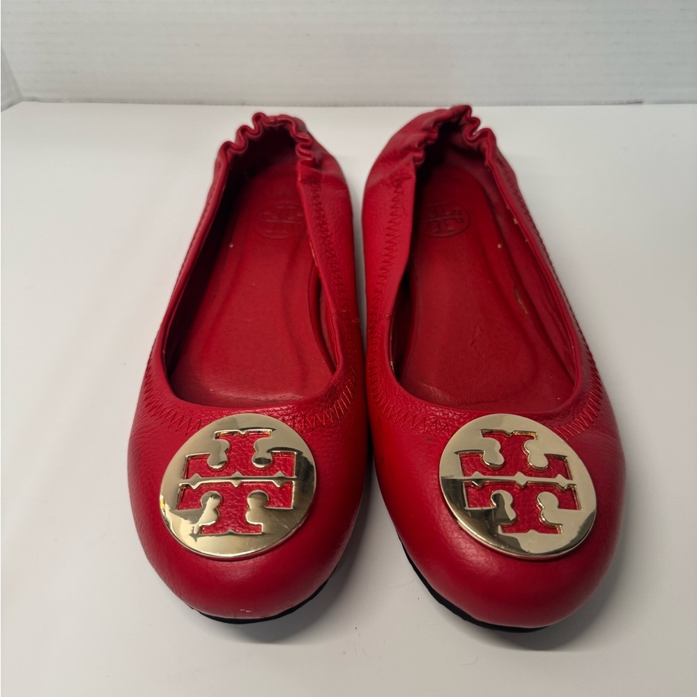 Tory Burch Minnie Travel Leather Ballet Flats